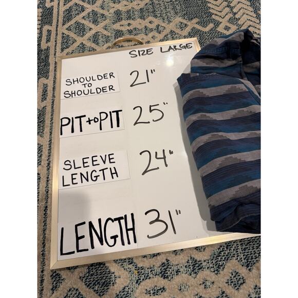 Patagonia Shirt Mens Large Button Up Southwest Striped Made In Portugal Vintage - Picture 11 of 11